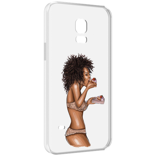 чехол mypads голодная девушка модель женский для samsung galaxy s5 mini задняя панель накладка бампер Чехол MyPads Девушка-с-пирожными женский для Samsung Galaxy S5 mini задняя-панель-накладка-бампер