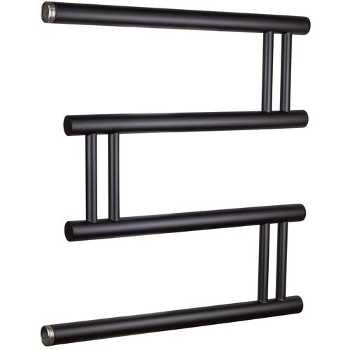 Полотенцесушитель водяной, черный RUSANT, форма м-образный, лесенка. размер 500х500 (арт. RSA98308-07)