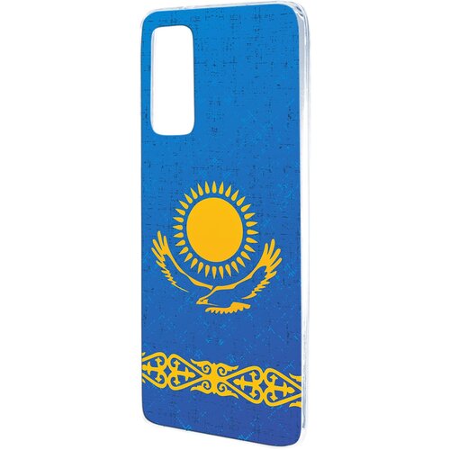 Силиконовый чехол Mcover для Samsung Galaxy S20 FE с рисунком Флаг Казахстана силиконовый чехол mcover для samsung galaxy a03 с рисунком флаг казахстана