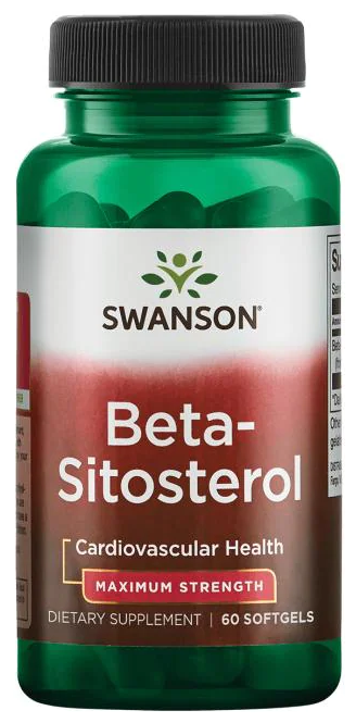 Swanson Beta-Sitosterol (Бета-ситостерол - Максимальная сила) 160 мг 60 гелевых капсул (Swanson)