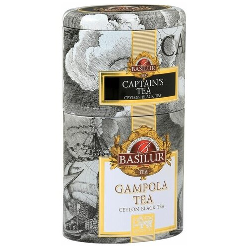 Чай Basilur 2 В 1 Гампола - Капитанский чай/Gampola FBOP 100г. x6x36 ж/б