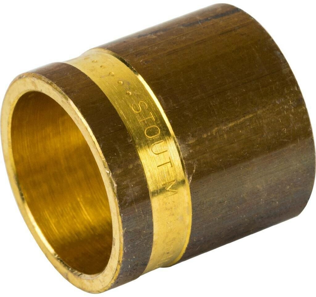 Гильза надвижная STOUT 20х2 8мм  для сшитого полиэтилена  латунь  SFA 0020 000020