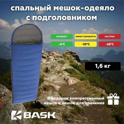 Спальный мешок BASK BLANKET PRO 600+ XL синий/серый ТМН: R 3541-80315-R 3541-80315-R