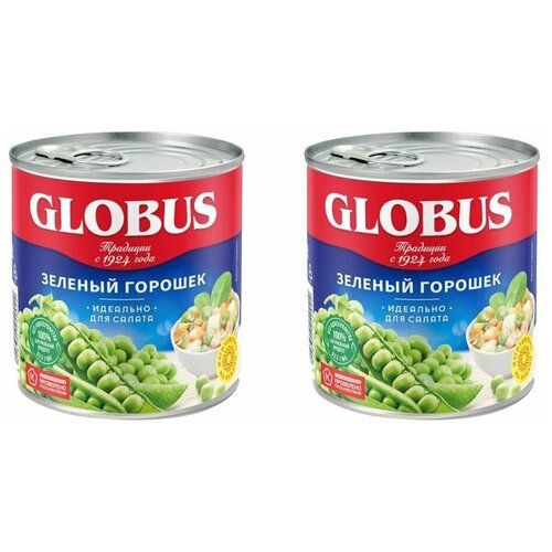 Globus Овощные консервы Горошек зеленый, 400 г, 2 шт