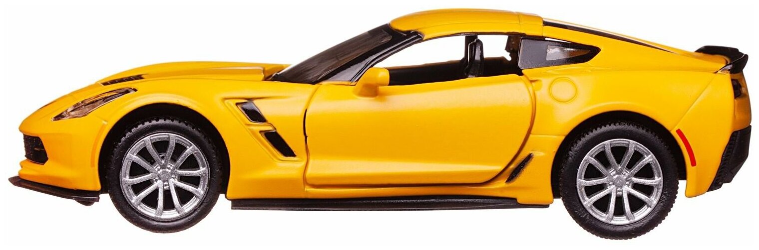 Машина металлическая RMZ City серия 1:32 Chevrolet Corvette Grand Sport, желтый матовый цвет, двери открываются