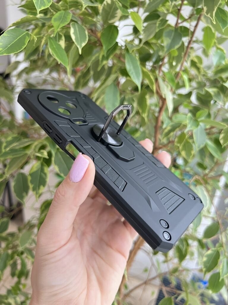 Чехол противоударный для Infinix Note 12 Pro и Note 12 2023 / Инфиникс Нот 12 Про и Нот 12 2023 military (Черный) — фото 1