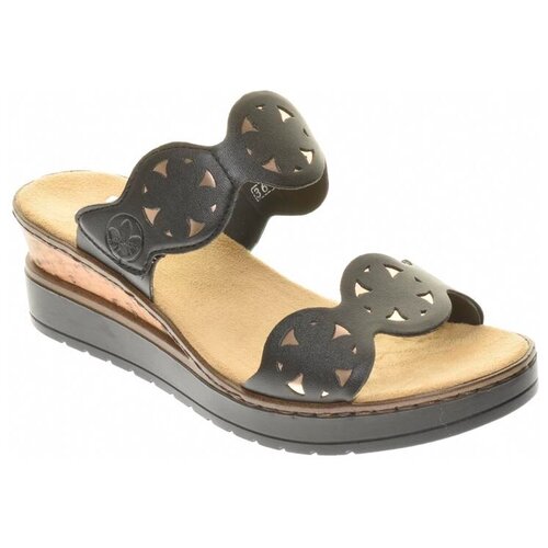 фото Шлепанцы rieker, размер 41, черный