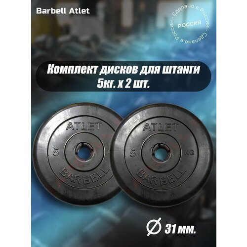 Комплект Дисков MB Barbell MB-AtletB31 5кг. / 2 шт.