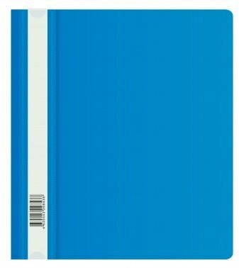 Скоросшиватель Бюрократ Папка-скоросшиватель Люкс A5 прозрач. верх. лист пластик синий 0.14/0.18