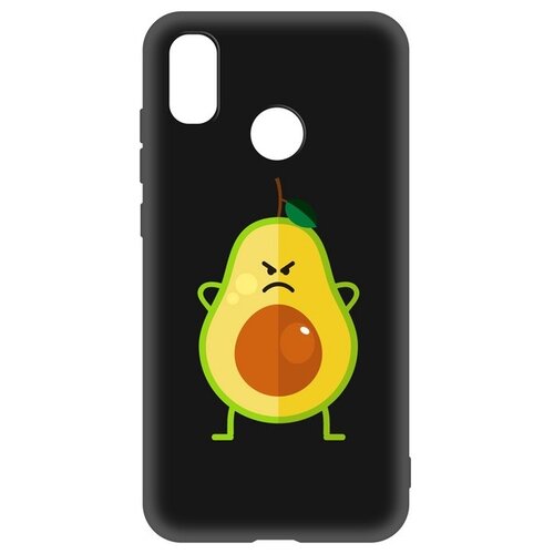 фото Чехол-накладка krutoff soft case авокадо сердитый для xiaomi mi 8 черный krutoff group