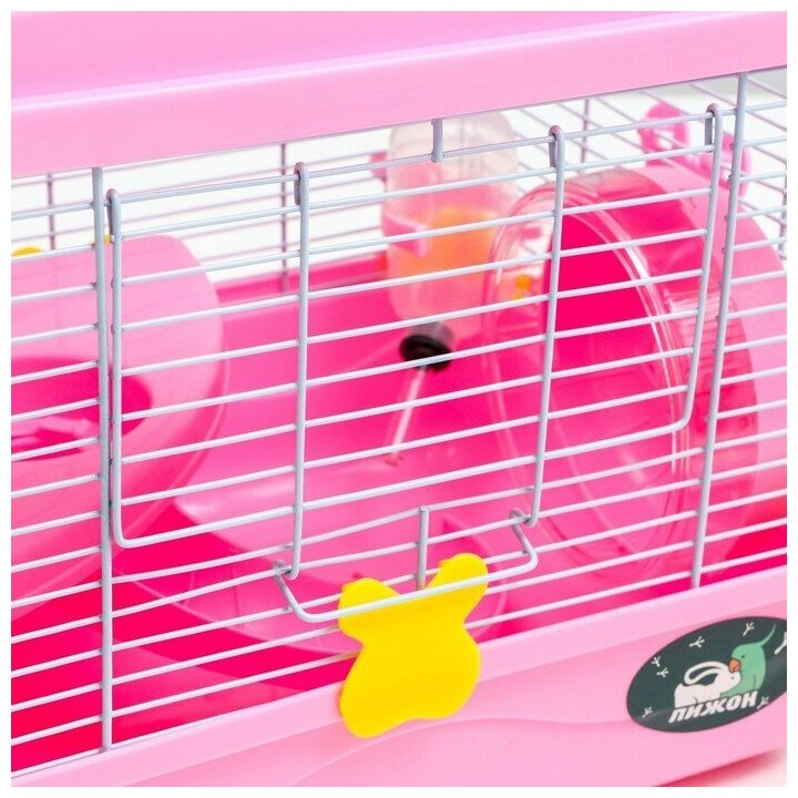 Пижон Клетка для грызунов "Пижон", 31 х 24 х 30 см, розовая - фотография № 7