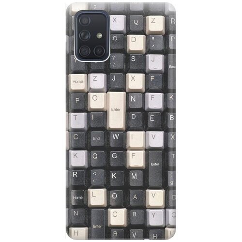 фото Re:pa накладка transparent для samsung galaxy a71 с принтом "черно-белые клавиши"