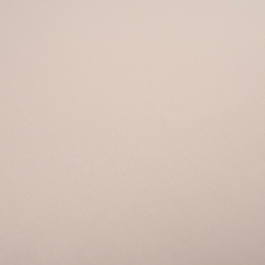 Простыня на резинке из сатина бежевого цвета из коллекции Essential, 180х200 см - фотография № 6