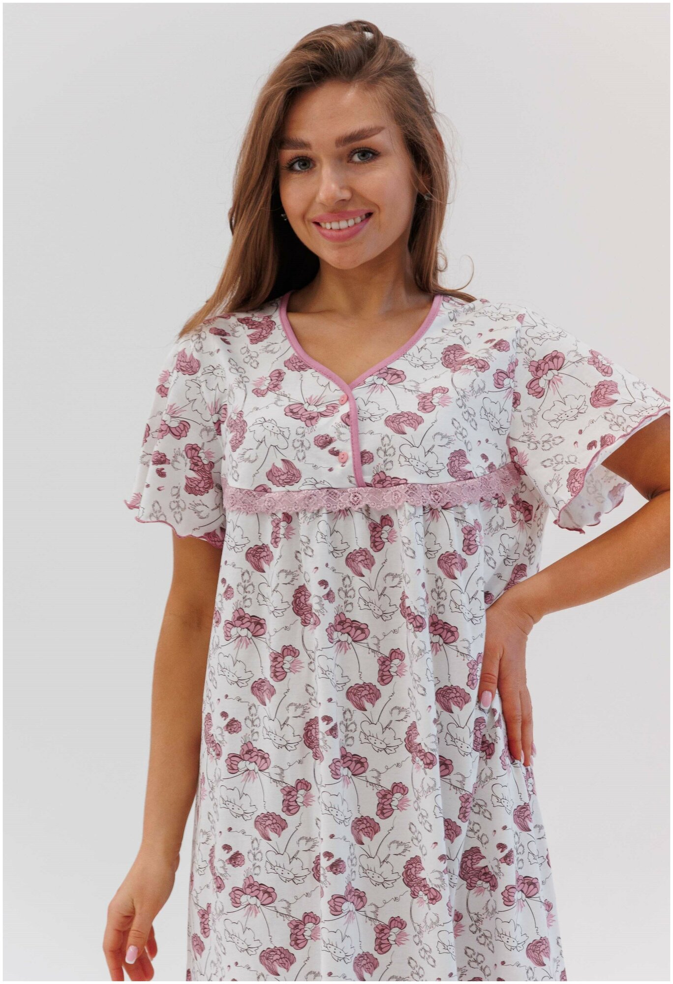 Женская ночная сорочка Modellini 1168/3, размер 50 - фотография № 4