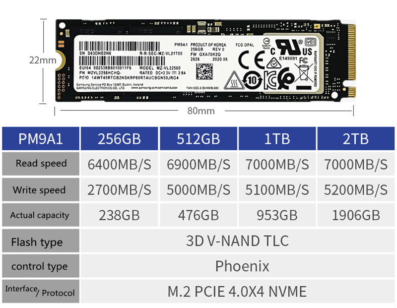Твердотельный накопитель Samsung 980 PRO M.2 MZVL21T0HCLR-00B00 — фото 1