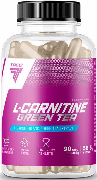 L карнитин для похудения, 90 капс, Trec Nutrition L-Carnitin + Green Tea