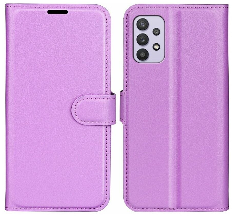 Brodef Wallet Чехол книжка кошелек для Samsung Galaxy A53 фиолетовый
