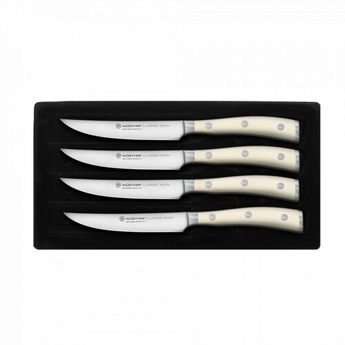 Набор кухонных ножей для стейка 4 штуки, серия Ikon Cream White 9716-0 WUESTHOF