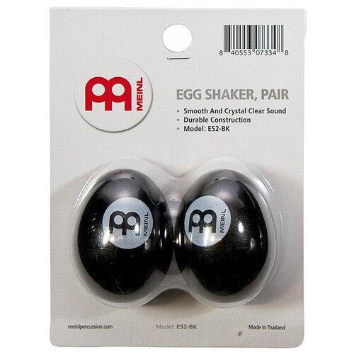MEINL ES2-BK яйцо шейкер набор, черный meinl jg1b bk металлическая палочка с латунными бубенцами цвет чёрный