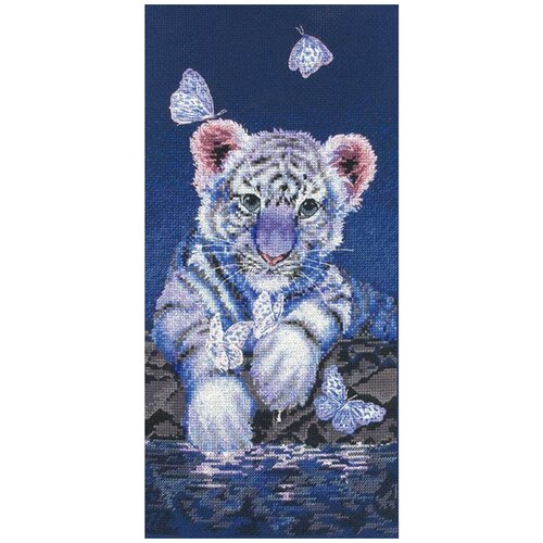 Maia Набор для вышивания Белый тигренок (01165-5678000), 30 х 15 см белый тигренок лежащий 26 см