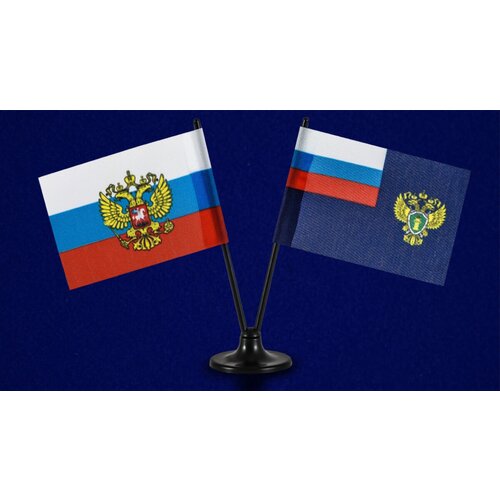 Миниатюрный двойной флажок России и Прокуратуры миниатюрный двойной флажок россии и спецназа гру