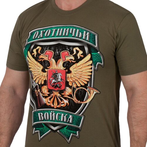 фото Футболка хлопок, размер 56 (3xl), горчичный военпро