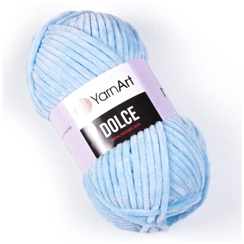 Пряжа для вязания YarNart Dolce (Дольче), комплект: 5 шт., цвет: голубой (749), состав: 100% микрополиэстер, вес: 100 г, длина: 120 м