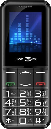 Телефон FinePower S185, 2 SIM, черный