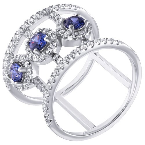 фото Element47 кольцо из серебра 925 пробы с фианитами sl20124c1-001-wg, размер 17.5