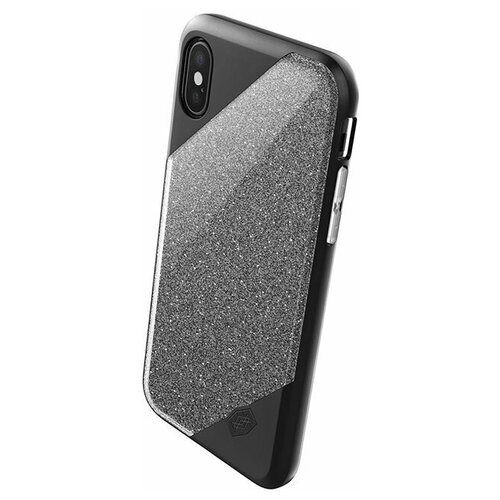 фото Чехол-накладка x-doria revel lux для apple iphone x black glitter