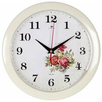 Часы настенные круглые интерьерные "Розы" D 25 см