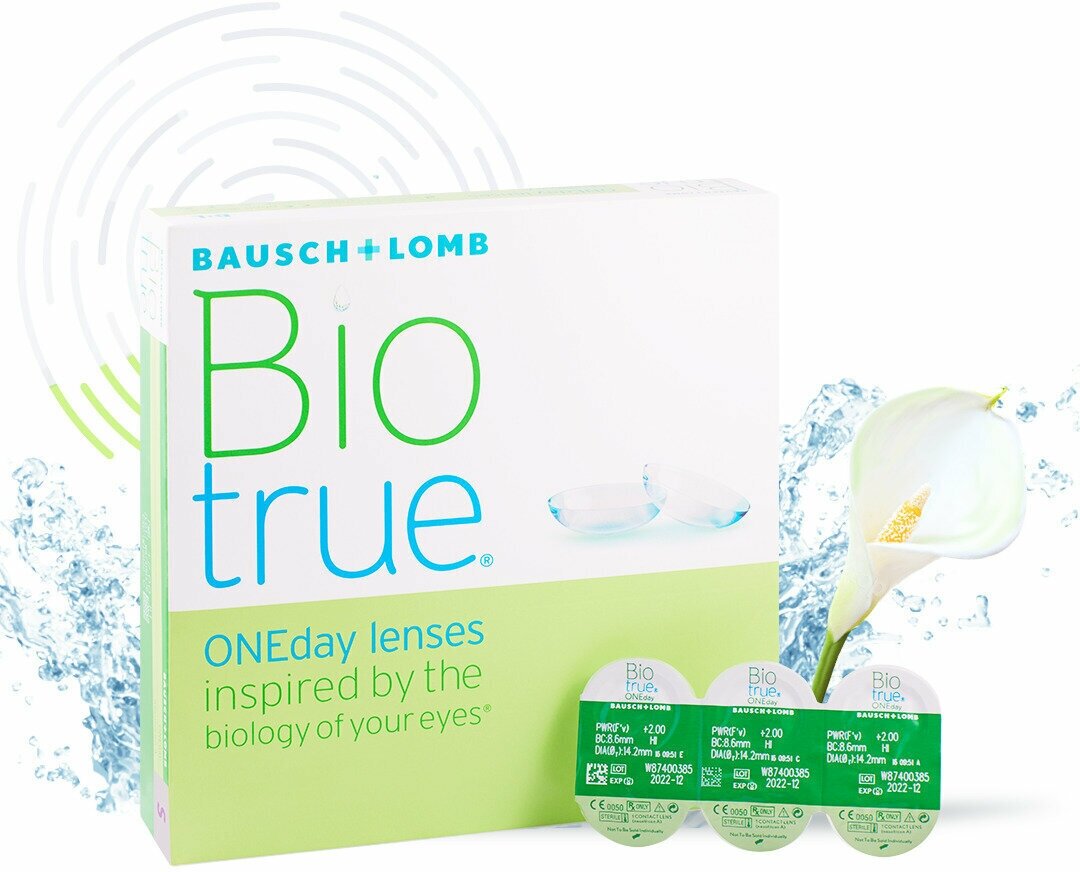 Bausch & Lomb Однодневные контактные линзы Biotrue® ONEday 90 шт (Bausch & Lomb, ) - фото №4