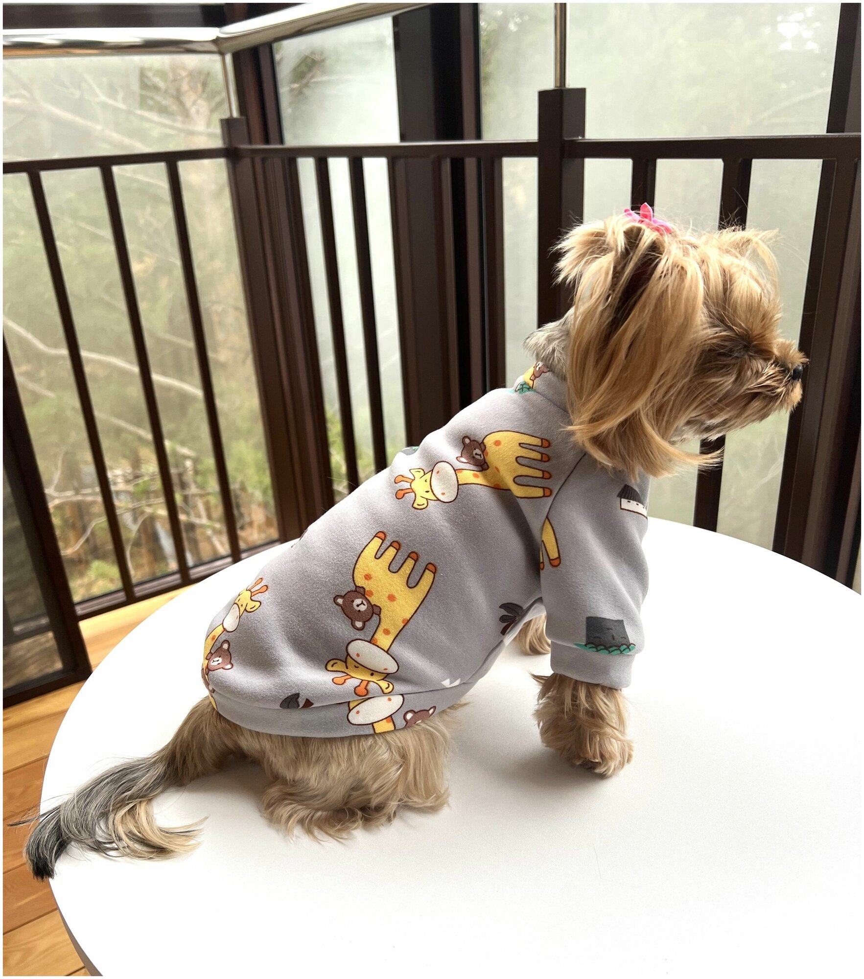 Толстовка для собак утепленная, свитер для кошек, размер XL, обхват груди 45-49см, длина спинки 40см - фотография № 5