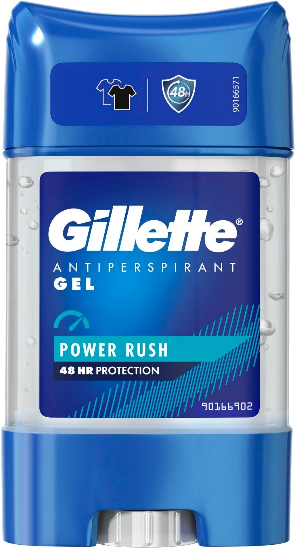 Gillette гелевый дезодорант-антиперспирант мужской Power Rush, 70 мл, 86 г