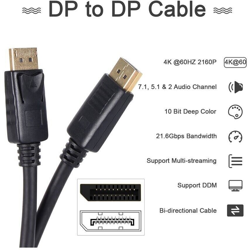 Кабель Telecom DisplayPort - DisplayPort (CG720-5M), 5 м, черный - фото №6