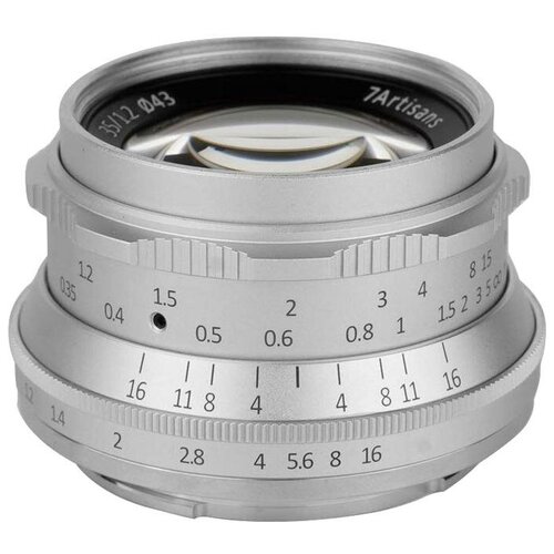 Объектив 7Artisans 35mm F12 Sony E Mount Серебро 1211000₽