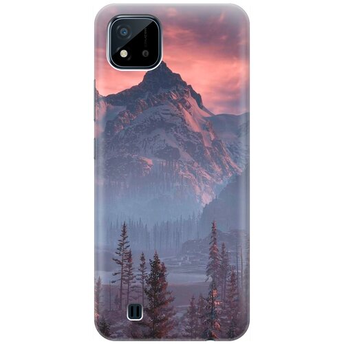 фото Re:pa накладка transparent для realme c20 / c11 (2021) с принтом "лес, горы, зарево"