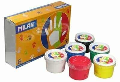 Набор пальчиковых красок MILAN 6 цв х 100 мл, базовые цвета, в пластиковом боксе - фото №10