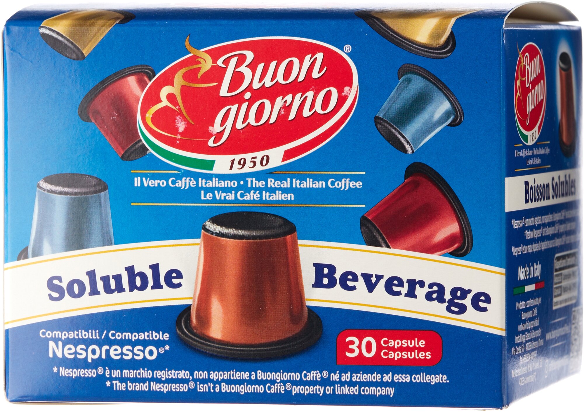 Кофе в капсулах "Buongiorno" Nespresso GINSENG (30 капсул - 30 порций) - фотография № 1