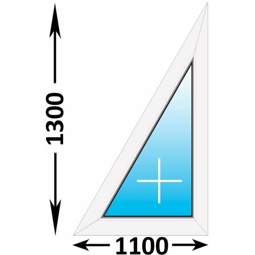 Пластиковое окно Veka WHS треугольное глухое правое 1100x1300 (ширина Х высота) (1100Х1300)