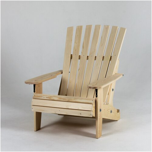 Деревянное складное садовое кресло адирондак. Уличная мебель