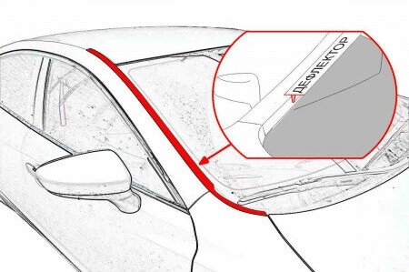 EXEED VX 2020-2023г. в. (I) - Дефлектор (водосток) лобового стекла Стрелка-2