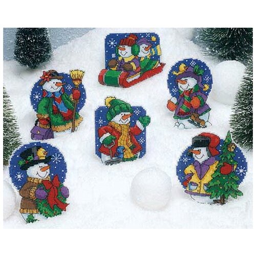 фото Набор для вышивания classic design 4462 снеговички 20х30 см