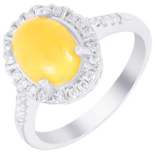 фото Element47 кольцо из серебра 925 пробы с опалами и кубическим цирконием sm-0022_ko_op_001_wg, размер 16