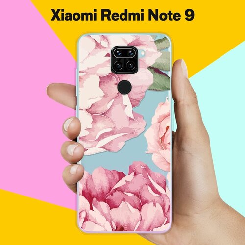 Силиконовый чехол Пионы на Xiaomi Redmi Note 9 силиконовый чехол на xiaomi redmi note 9 сяоми редми ноут 9 с 3d принтом amazing peonies прозрачный