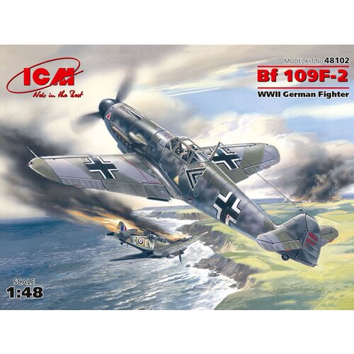 Сборная модель ICM Bf 109 F-2 Германский истребитель ІІ Мировой войны 1:48 (48102) германский истребитель bf 109f 4 1 48