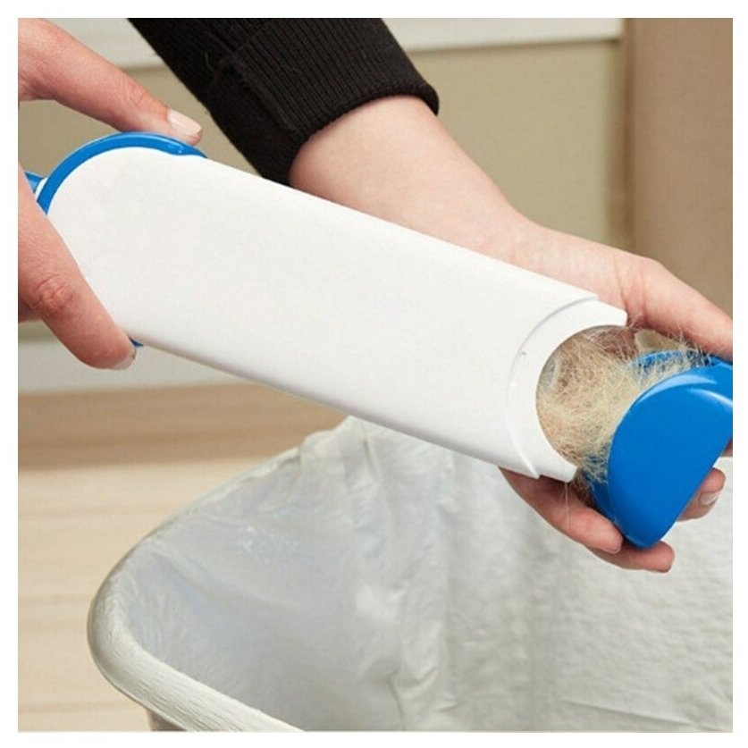 Щетка для удаления шерсти животных и волос с одежды и мебели Reusable Pet Fur Remover with Self-Cleaning Base - фотография № 3