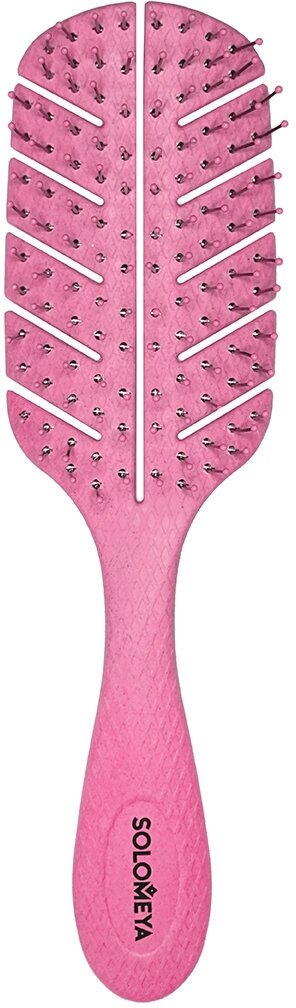 Массажная мини био-расческа для волос Solomeya Scalp Massage Bio Hair Brush Mini Pink