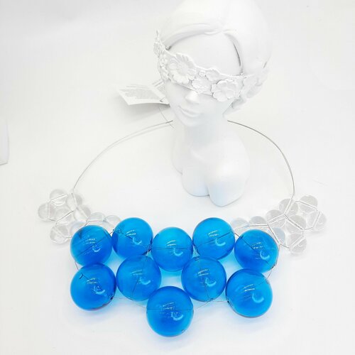 Колье PJ Murano, муранское стекло, стекло, голубой