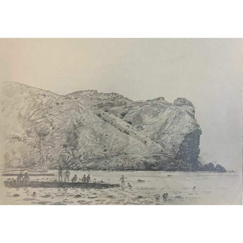 Картина-рисунок Мыс 21х30 см бумагаграфит 2000₽